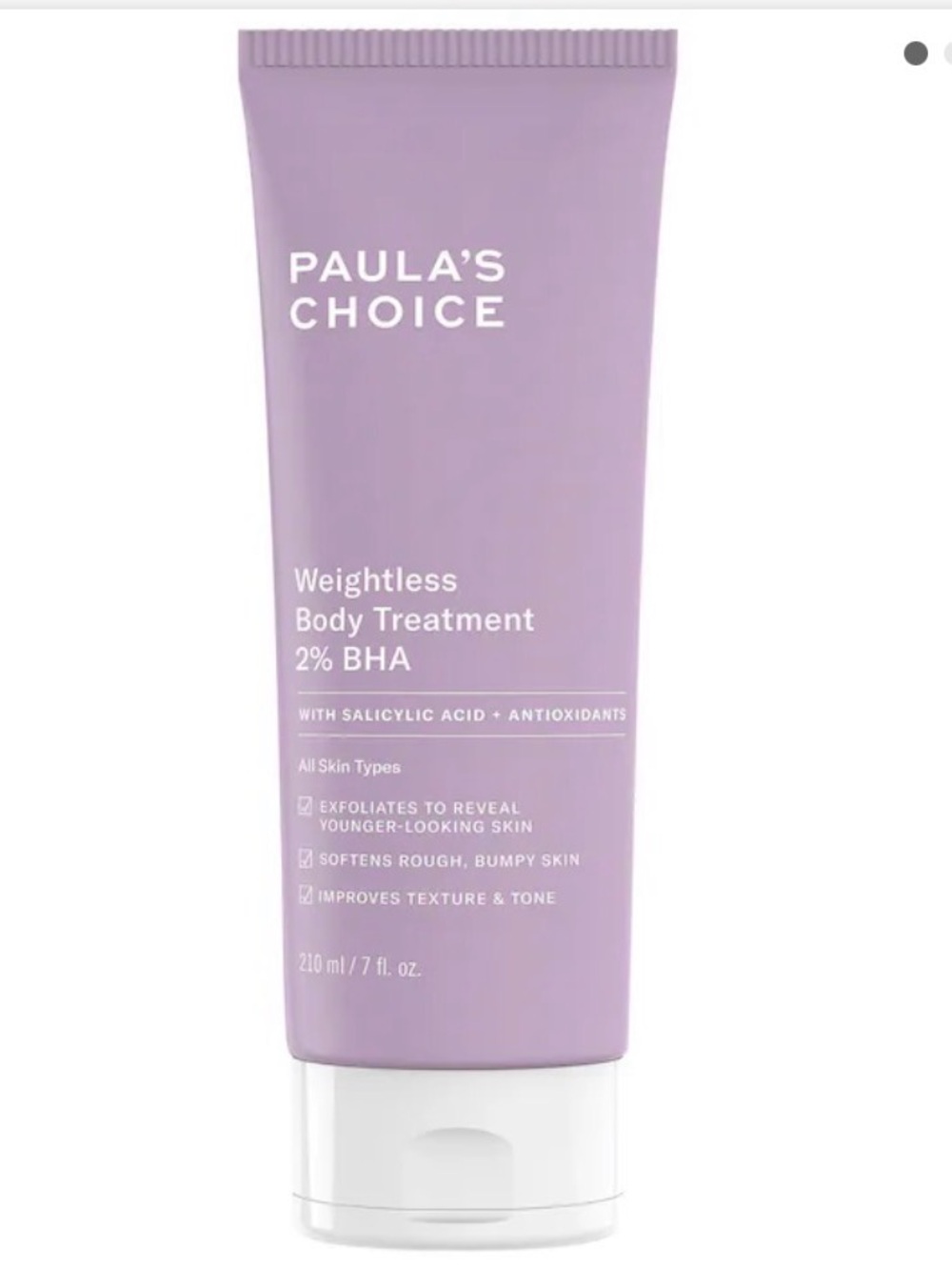 Paula's Choice Weightless Body Treatment 2% BHA - Lavender, NWT 7 ounce